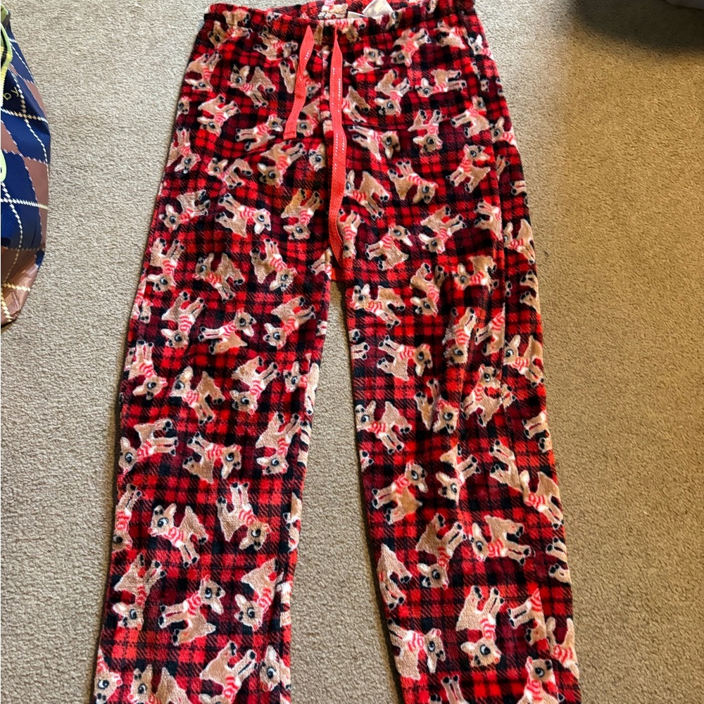 Plaid Reindeer Pajama Pants